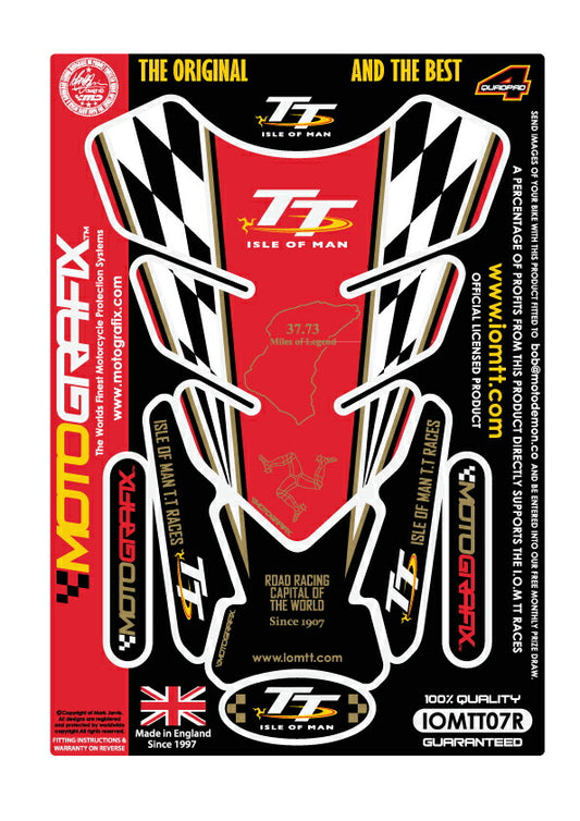 モトグラフィックス タンクパッド RED Official TT Races