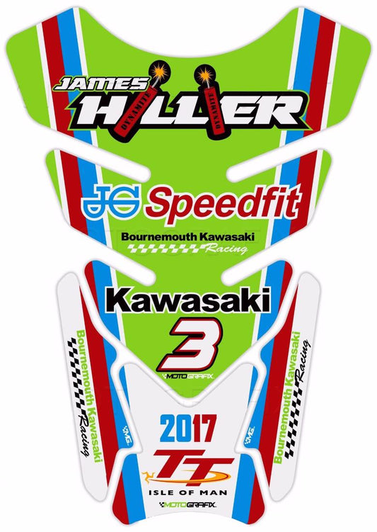 モトグラフィックス タンクパッド GRN Isle Of Man TT J