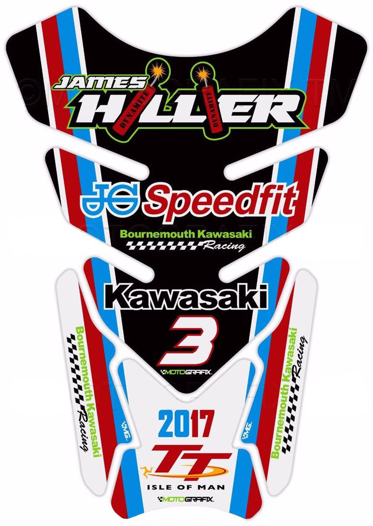 モトグラフィックス タンクパッド BL Isle Of Man TT J