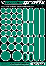 モトグラフィックス タンクパッド ドット グリーンメタリック