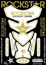 モトグラフィックス タンクパッド WHT ROCKSTAR01