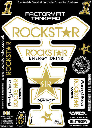 モトグラフィックス タンクパッド WHT ROCKSTAR03