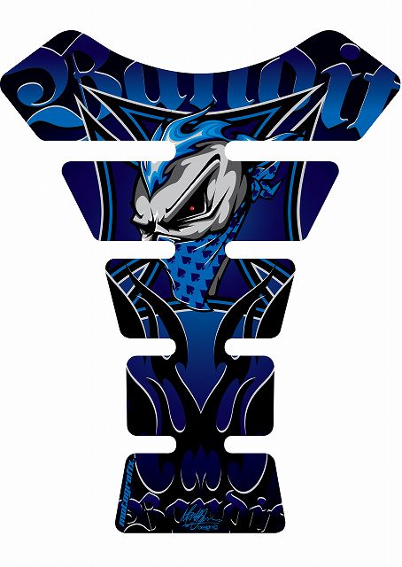 モトグラフィックス タンクパッド BLU STREET SPINE