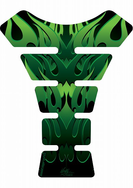 モトグラフィックス タンクパッド GRN STREET SPINE