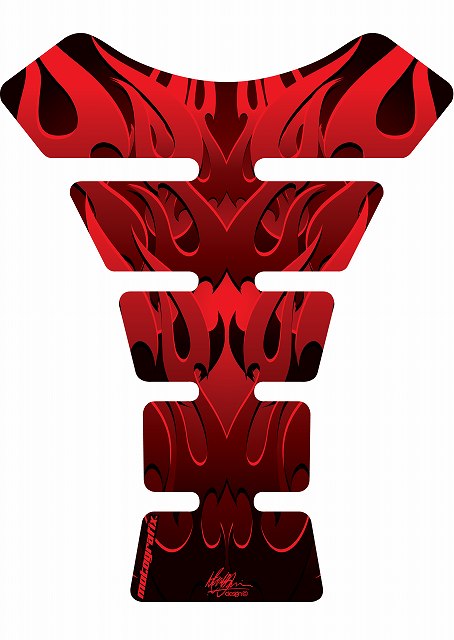 モトグラフィックス タンクパッド RED STREET SPINE