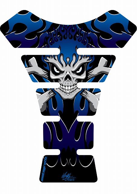 モトグラフィックス タンクパッド BLU STREET SPINE