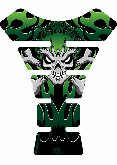 モトグラフィックス タンクパッド GRN STREET SPINE