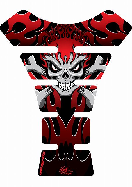 モトグラフィックス タンクパッド RED STREET SPINE