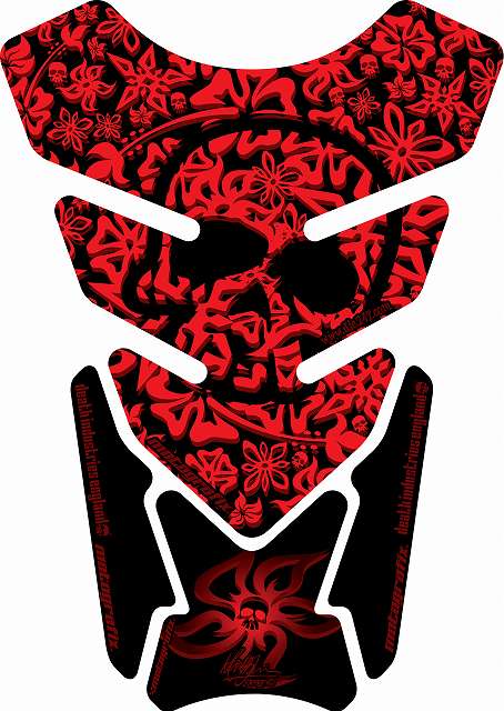 モトグラフィックス タンクパッド RED STREET QUADPAD