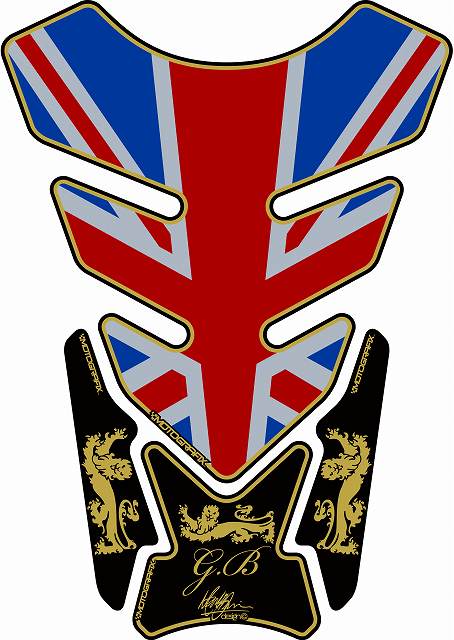 モトグラフィックス タンクパッド UNION JACK GLD STREET QUADPAD