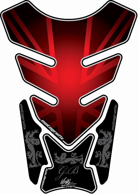 モトグラフィックス タンクパッド UNION JACK RED STREET QUADPAD