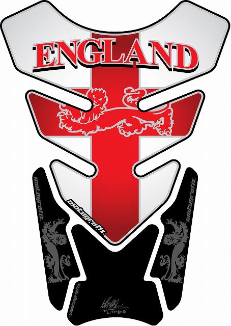 モトグラフィックス タンクパッド ENGLAND RED／WHT STREET QUADPAD