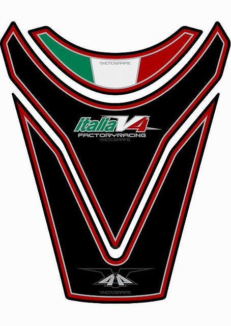 モトグラフィックス タンクパッド BLK／RED APRILIA RSV4-R