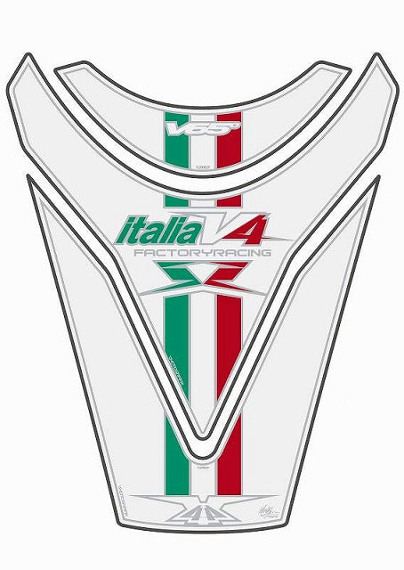 モトグラフィックス タンクパッド WHT APRILIA RSV4-R