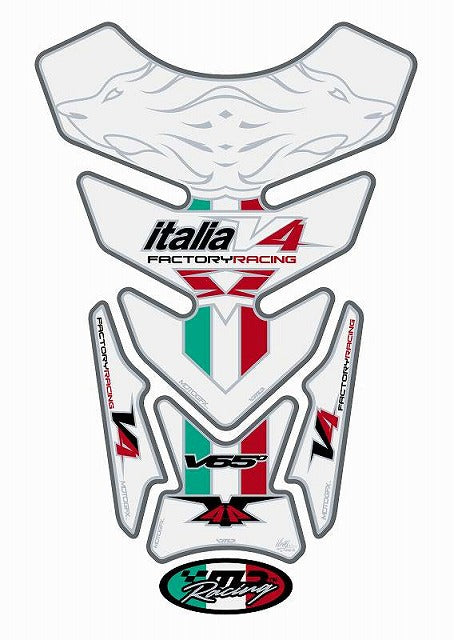 モトグラフィックス タンクパッド WHT APRILIA QUADPAD