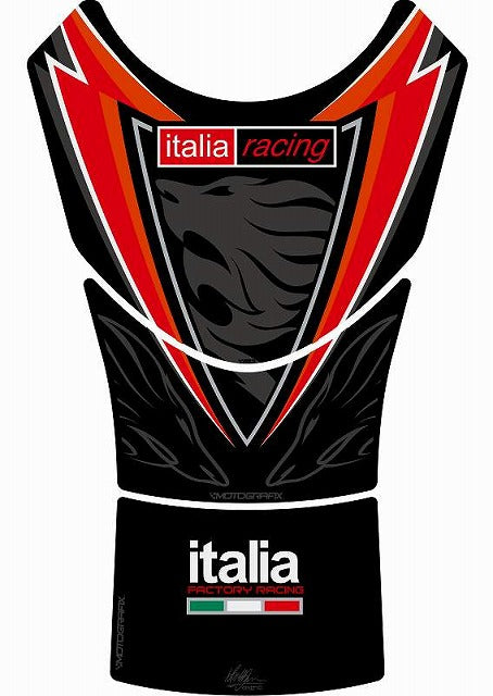 モトグラフィックス タンクパッド BLK／RED APRILIA MILLE 98-03