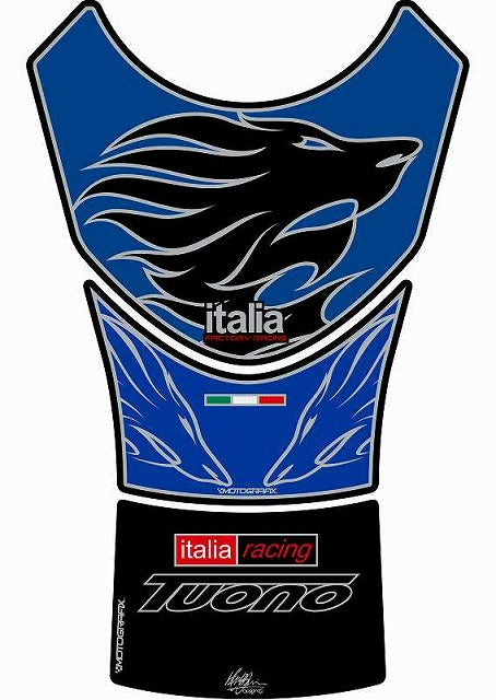 モトグラフィックス タンクパッド BLU APRILIA TUONO 01-05