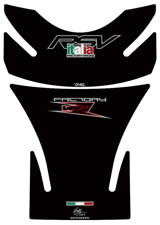 モトグラフィックス タンクパッド BLK APRILIA MILLE 01-03