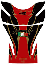 モトグラフィックス タンクパッド RED／BLK／GLD APRILIA MILLE 01