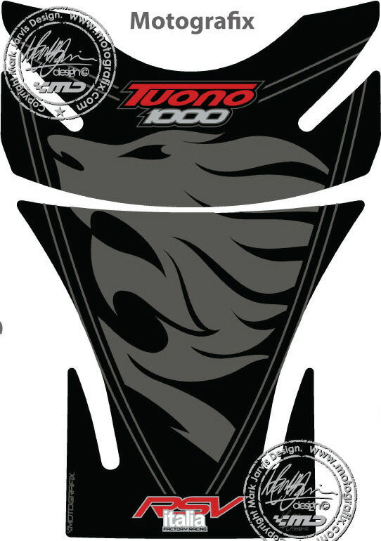 モトグラフィックス タンクパッド BLK APRILIA TUONO