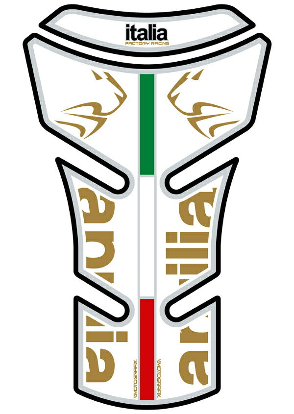 モトグラフィックス タンクパッド WHT APRILIA 750 Shiv