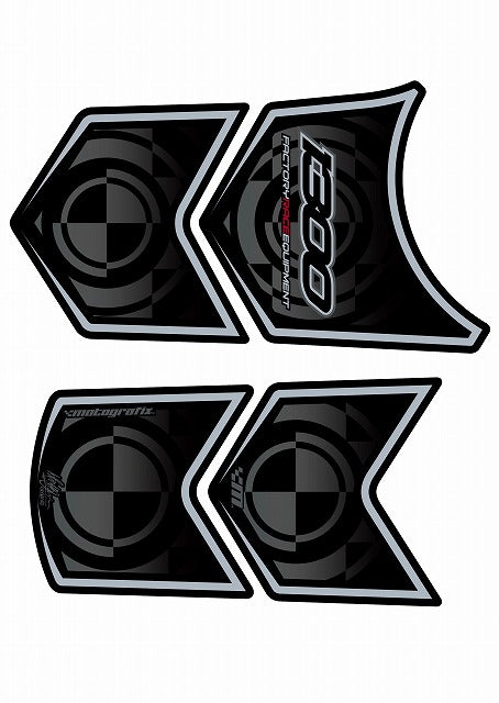 モトグラフィックス タンクパッド BLK BMW K1300R／RS