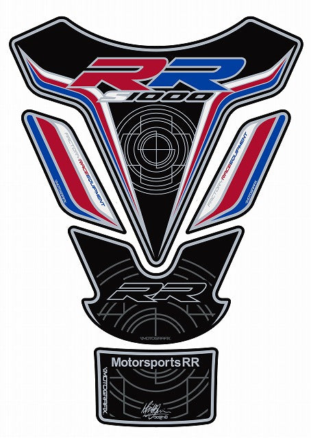 モトグラフィックス タンクパッド ブラック MOTORSPORT S1000RR 12-14