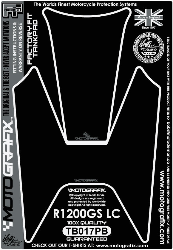 モトグラフィックス タンクパッド ピュアブラック R1200GS（水冷）13-