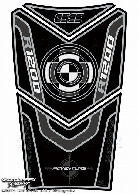 モトグラフィックス タンクパッド BLK R1200GS Adventure 14-16