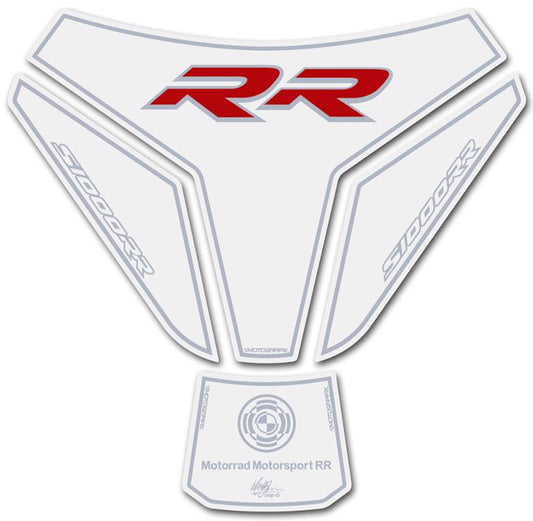 モトグラフィックス タンクパッド ホワイト／レッド S1000RR 15-