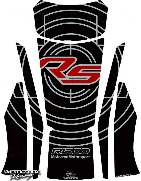 モトグラフィックス タンクパッド BLK／RED／SLV R1200RS 15-