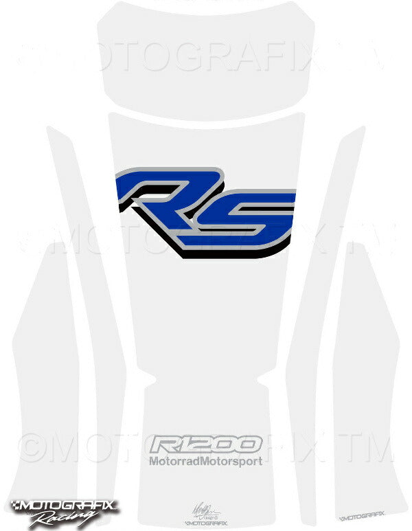 モトグラフィックス タンクパッド WHT／BLU R1200RS 15-