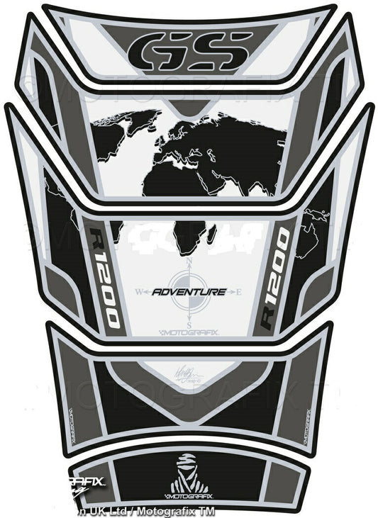 モトグラフィックス タンクパッド WHT／BLK R1200GS Adventur