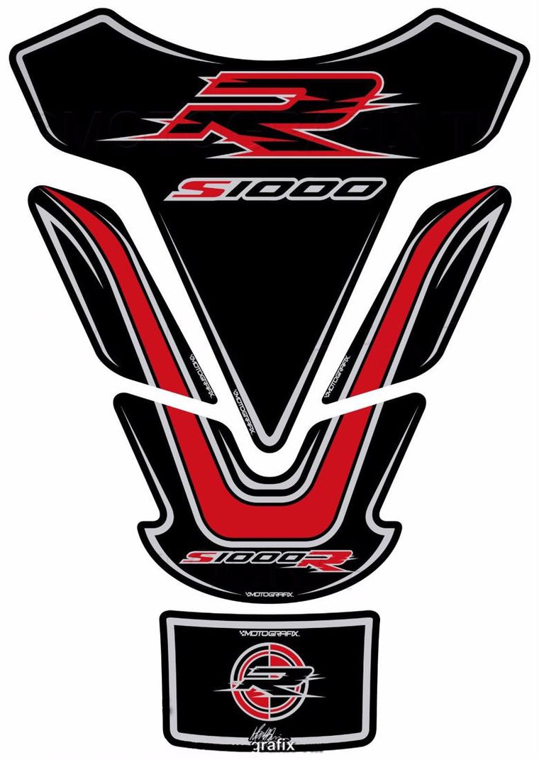 モトグラフィックス タンクパッド BLK／RED S1000R 14-