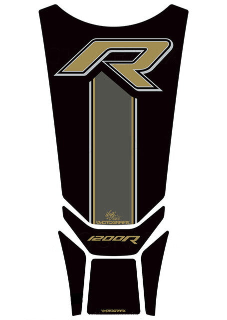 モトグラフィックス タンクパッド BLK／GLD R1200R15-