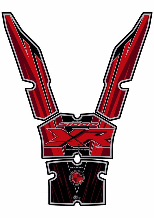 モトグラフィックス タンクパッド RED／RED S1000XR 17-
