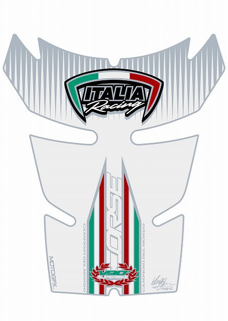 モトグラフィックス タンクパッド WHT DUCATI 848／1098／1198