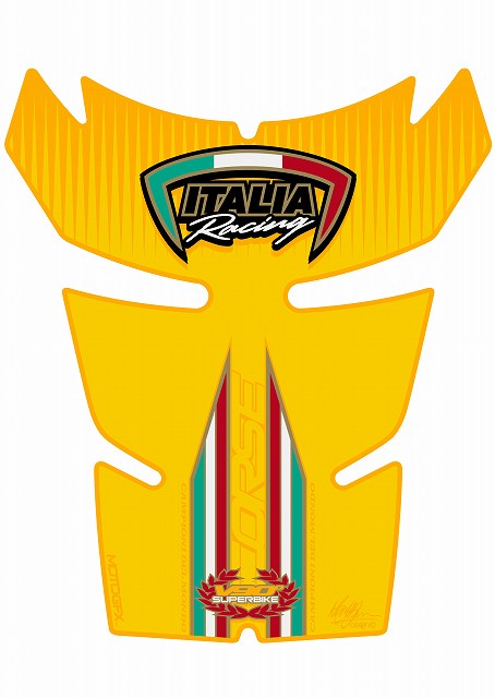 モトグラフィックス タンクパッド YEL DUCATI 848／1098／1198