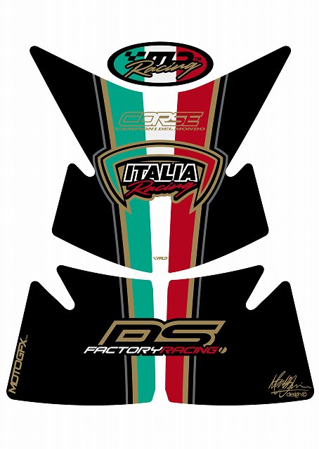 モトグラフィックス タンクパッド BLK DUCATI MULTISTRADA