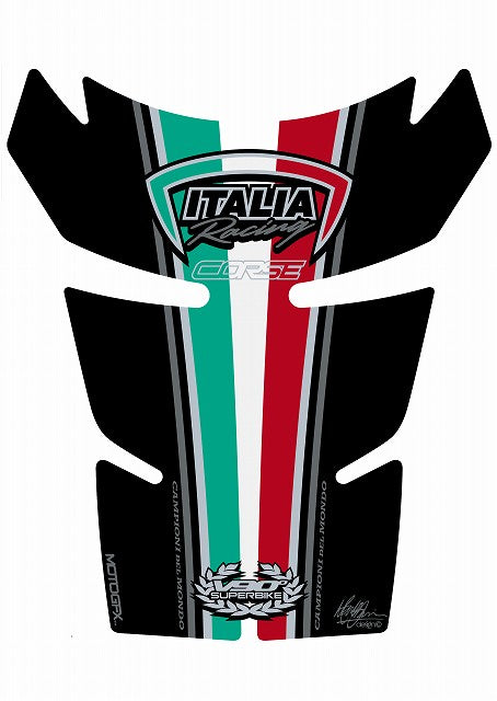 モトグラフィックス タンクパッド BLK DUCATI 848／1098／1198