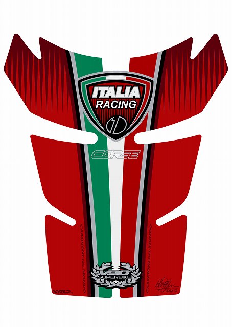 モトグラフィックス タンクパッド RED DUCATI 848／1098／1198