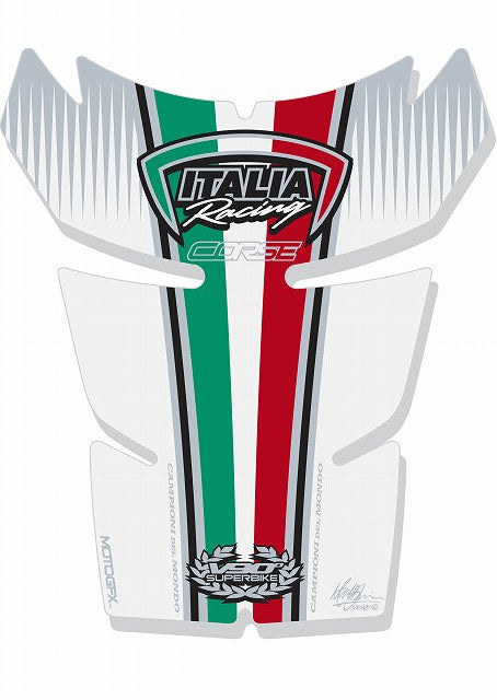 モトグラフィックス タンクパッド WHT DUCATI 848／1098／1198
