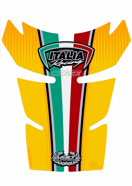 モトグラフィックス タンクパッド YEL DUCATI 848／1098／1198