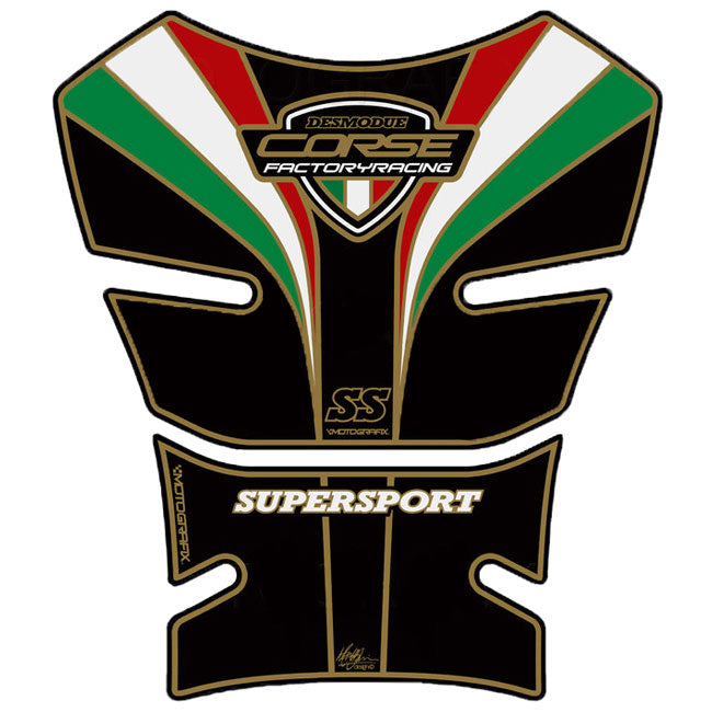 モトグラフィックス タンクパッド ブラック／トリコローレ DUCATI SS Supersp