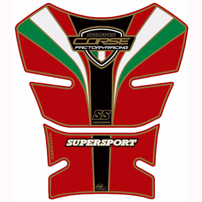 モトグラフィックス タンクパッド レッド／トリコローレ DUCATI SS Supersp