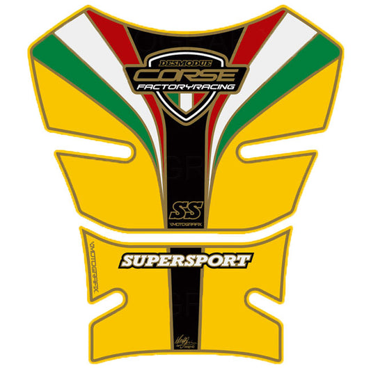 モトグラフィックス タンクパッド イエロー／トリコローレ DUCATI SS Supers