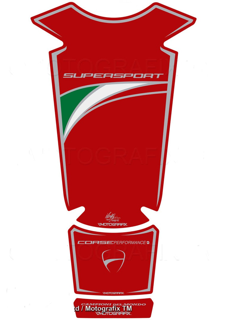 モトグラフィックス タンクパッド トリコローレ／カーボン DUCATI Supersport