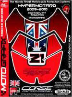 モトグラフィックス タンクパッド RED DUCATI HYPERMOTARD