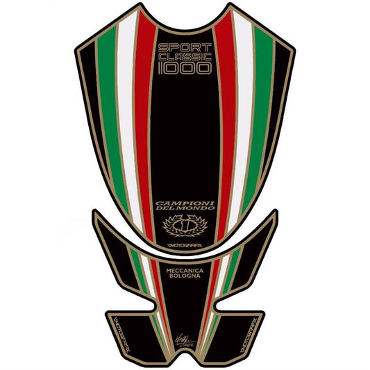 モトグラフィックス タンクパッド ブラック DUCATI SPORT CLASSIC1000