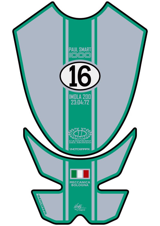 モトグラフィックス タンクパッド シルバー DUCATI SPORT CLASSIC